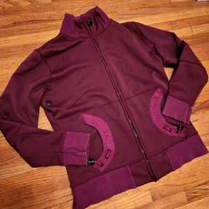 Gersemi fleece lined two tone magenta zip up jacket women's size medium